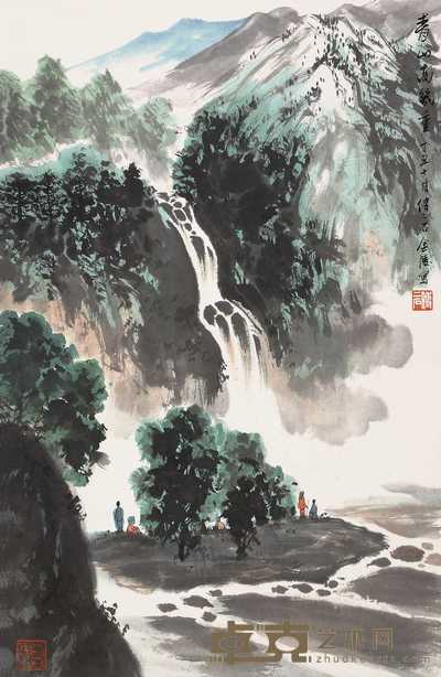 傅二石 青山高几重 立轴 68.3×44.8cm
